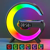 LED Smart Wake Up Light RGB Night Light with Wireless Speaker 15W Wireless Rechargeable Desk Lamp for Bedroom Bedside Game Room 1