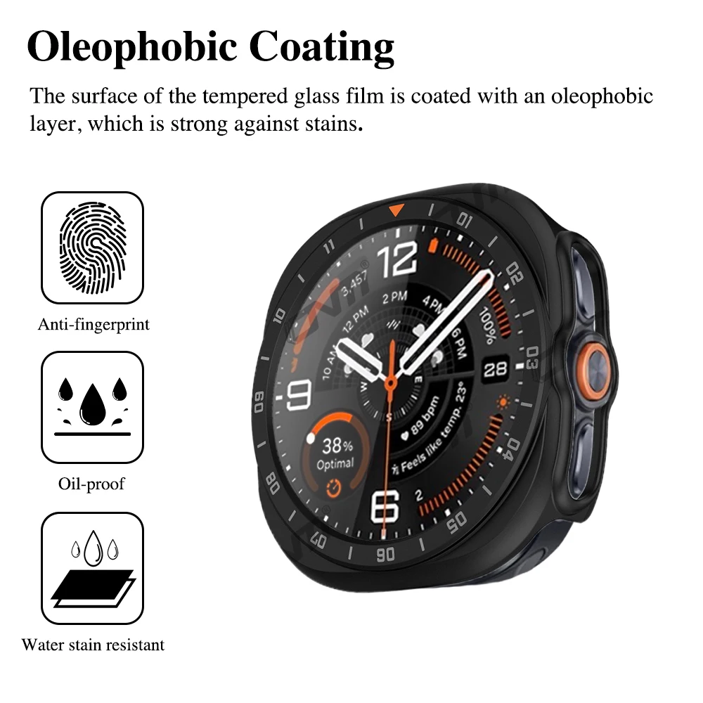 Ultra-Resilient Watch Case with Tempered Glass Screen Protector