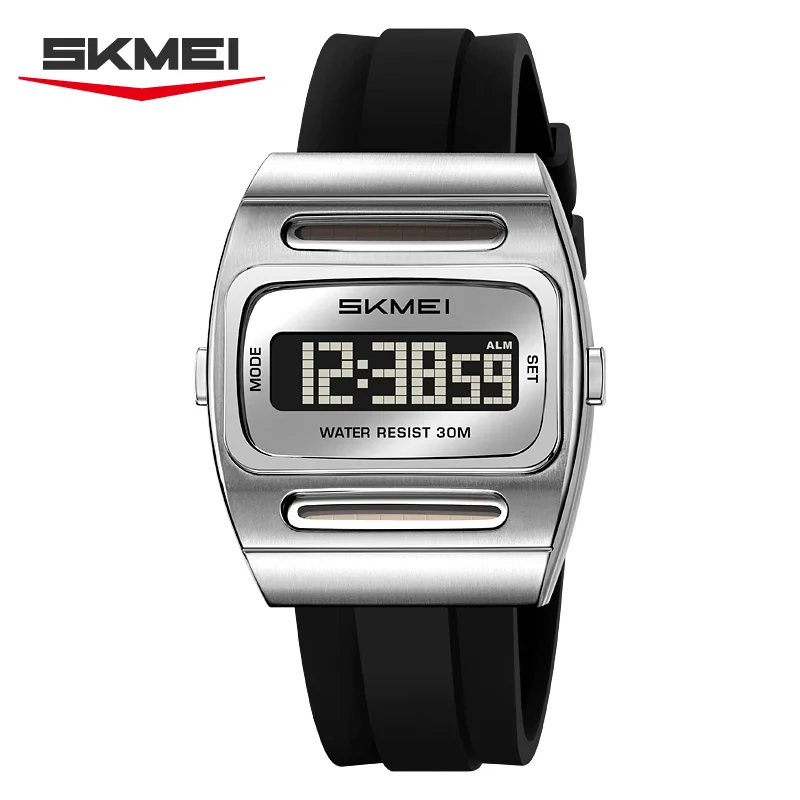 Montres de sport numériques multifonctionnelles à énergie solaire de luxe SKMEI 2563, horloge électronique étanche à LED, cadeau Reloj Hombre
