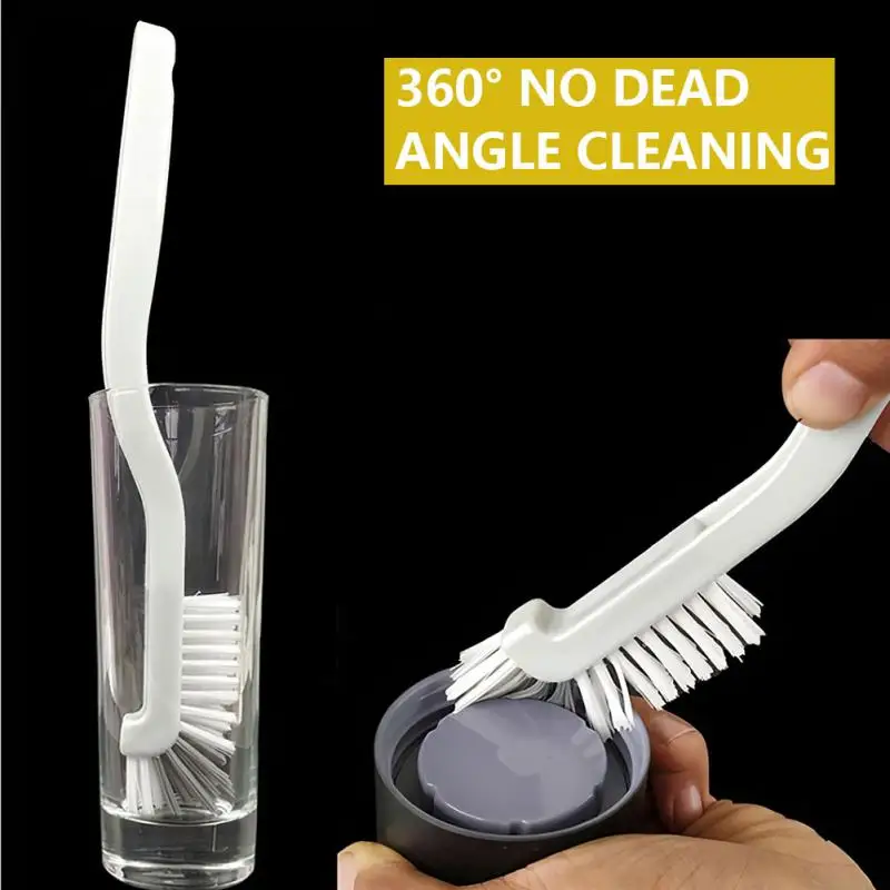 

1PC Kitchen Cleaning Brush Bathroom Cleaning Accessories Portable Brush Corner Brush Bending Handle Scrubber Curved Kitchen Tool