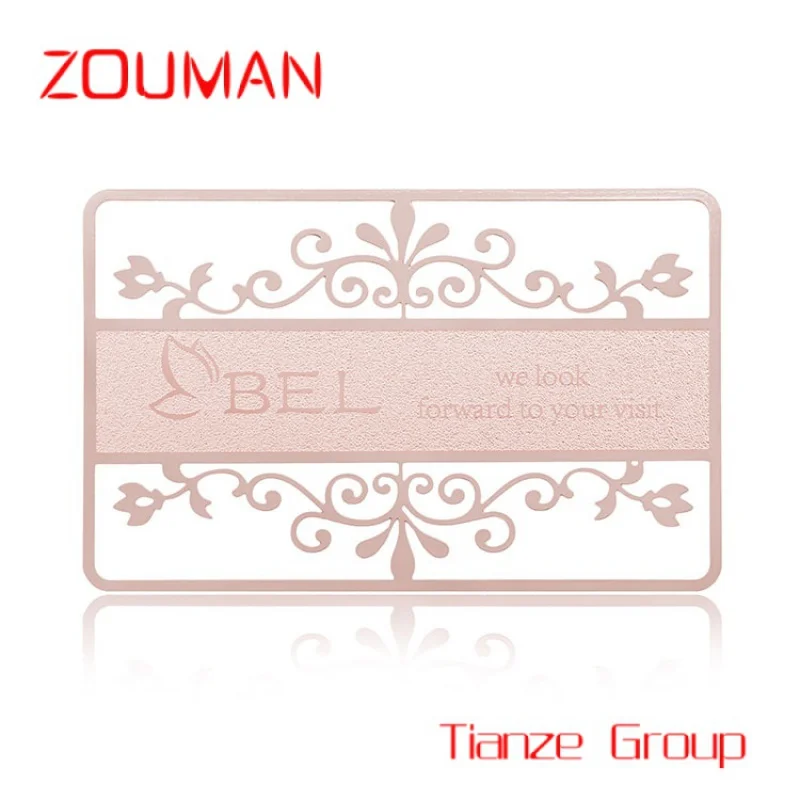 Custom , engraved Custo Logo Stainls steel Engraved etal Card Personalized etal irror Sier rose gold Busins Car u blank