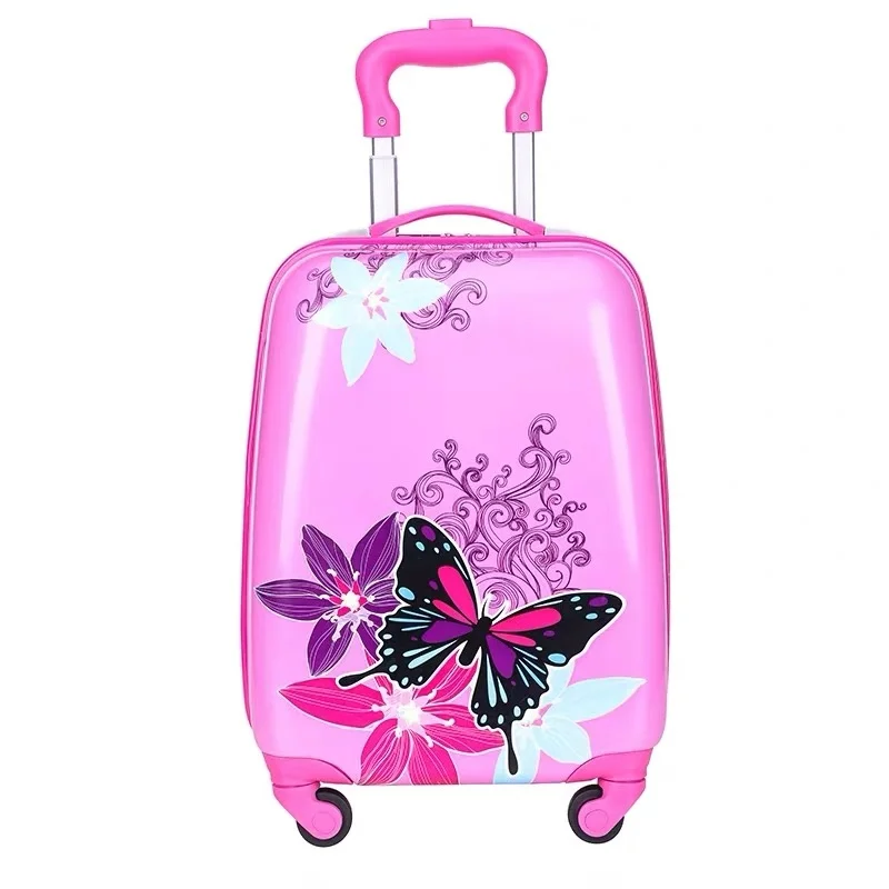 16''18 inch Kids travel rolling luggage carry on suitcase with wheels Cabin trolley luggage bag children Cartoon cute case