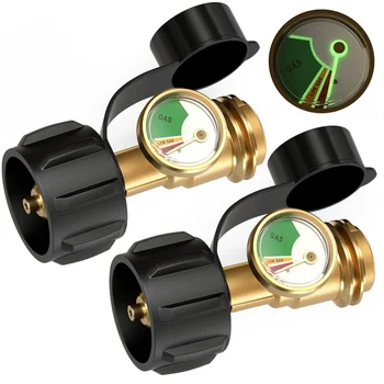 QCC Type Propane Tanks  Pressure Gauge Level Indicator Leak Detector Gas Pressure Meter For Camper Cylinder BBQ Gas Grill Heater