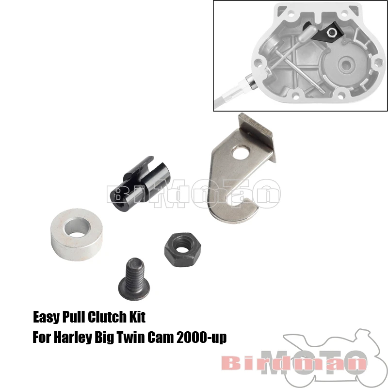 Accessori Moto Kit Leva Frizione Easy Pull Alluminio Per Twin Cam Harley Fat Street Bob Road Glide King Cvo Springer