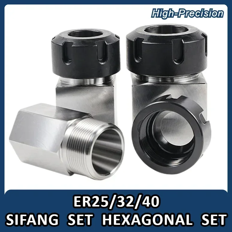 Spring collet collet block holder ER square hex collet block ER/25/32/40 block chuck holder workholding holder for CNC lathe engraving machine