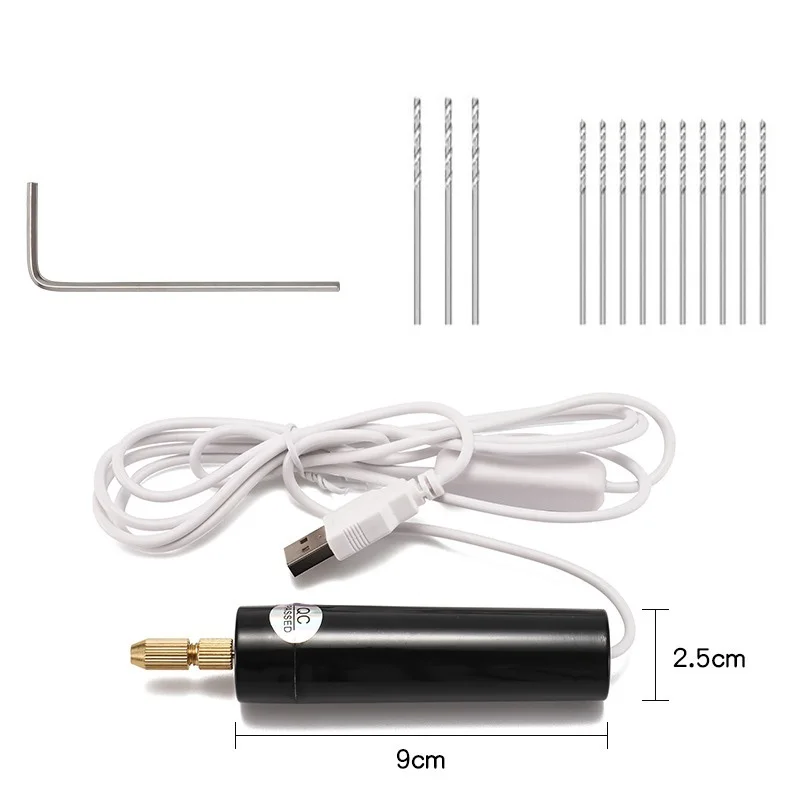 

Comfortable Electric Hand Drill Electric Drill Set Large 2.5-3.2mm Lightweight Metal Plastic Small 0.7-1.2mm 15 Pcs