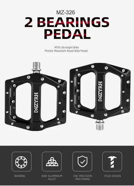 Pedali Per Bicicletta 9/16" - Antiscivolo Con 12 Puntali | Per MTB, BMX, Bici Da Corsa - Foto 5