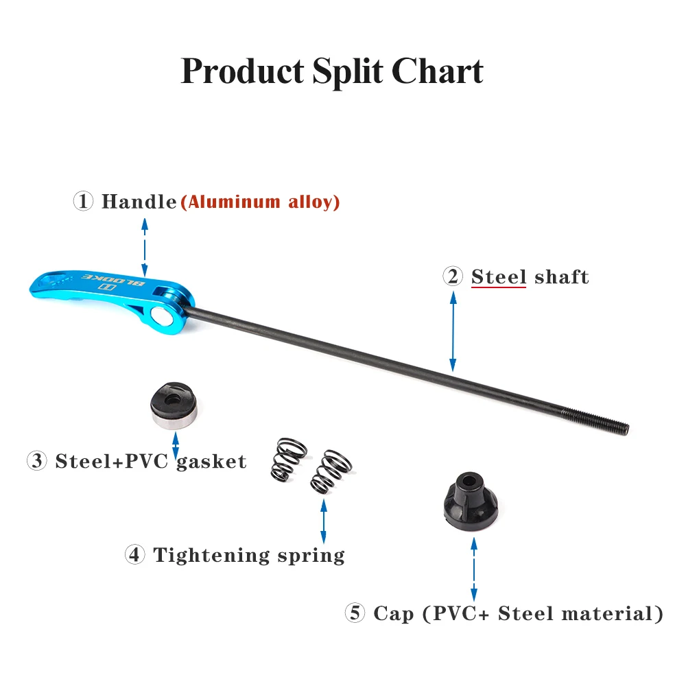 bicycle quick release skewer lever bike QR wheel locking security anti theft for MTB mountain road cycling hub parts