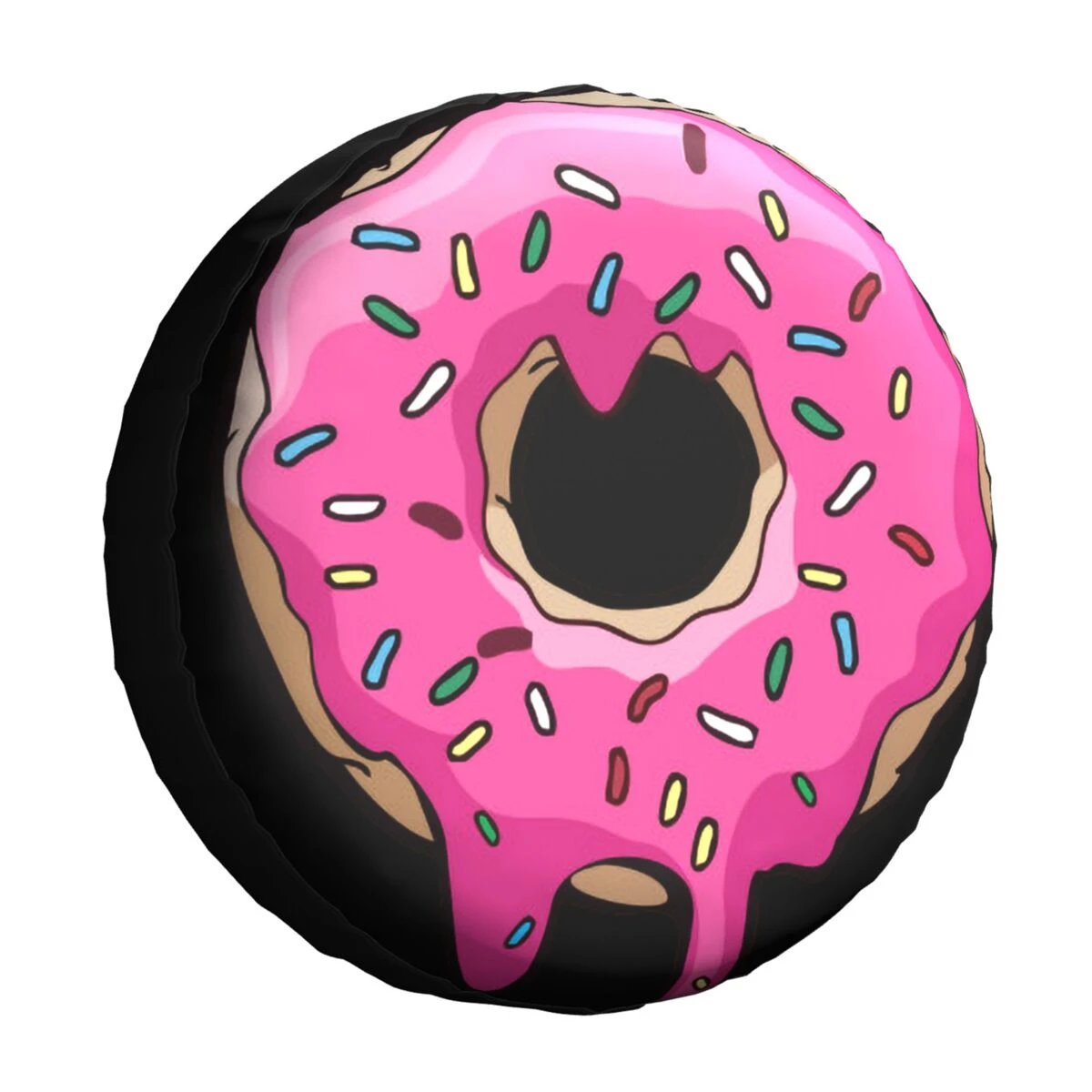 truck stickers Pink Donut Spare Tire Cover for Mitsubishi Pajero Custom Food Bread Doughnut Dust-Proof Car Wheel Covers 14" 15" 16" 17" Inch license plate