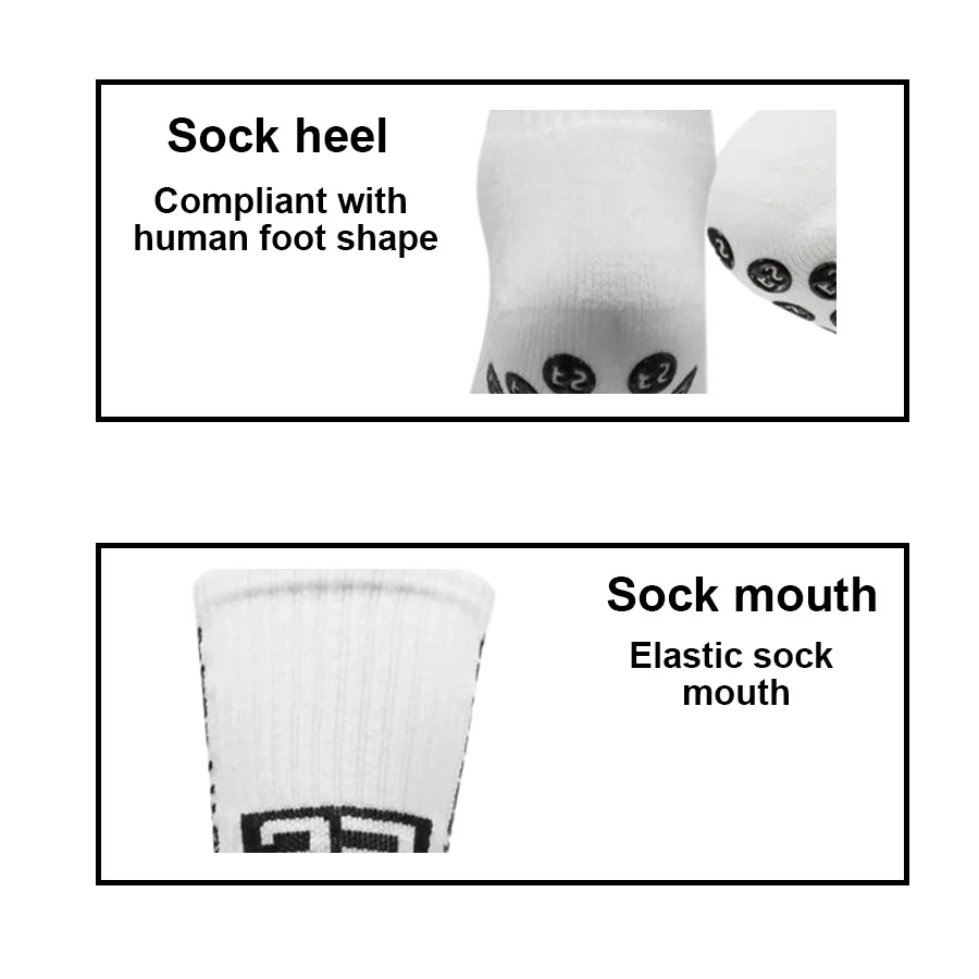 1/4/9 Paar Sportsocken für Herren und Damen, rutschfest, für Erwachsene, Teenager, Fußball, Basketball, Baseball, Rugby, Fußball, Radfahren, Laufen – Detail 9