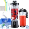 New 4000mAh Portable Juicer Cup 600ML with 6 Blades 20 Oz Mini Blender Cup for Shakes and Smoothis Blender Mixer Cup Fit Outdoor