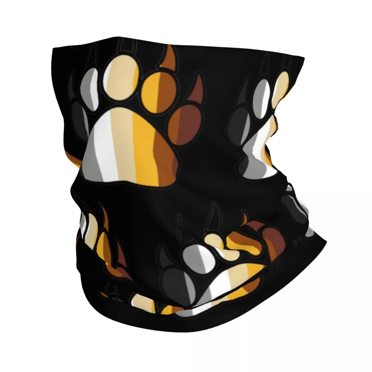 

Bear Pride Paw Neck Gaiter Printed Unisex Face Mask Scarf Warm Headband Hiking Windproof