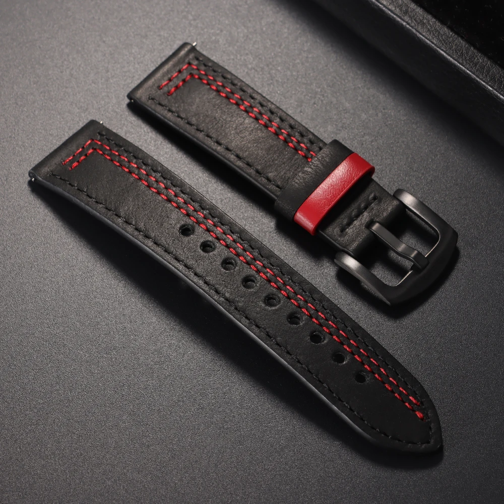 Premium Universal Crazy Horse Leather Watch Strap – Adjustable Sizes