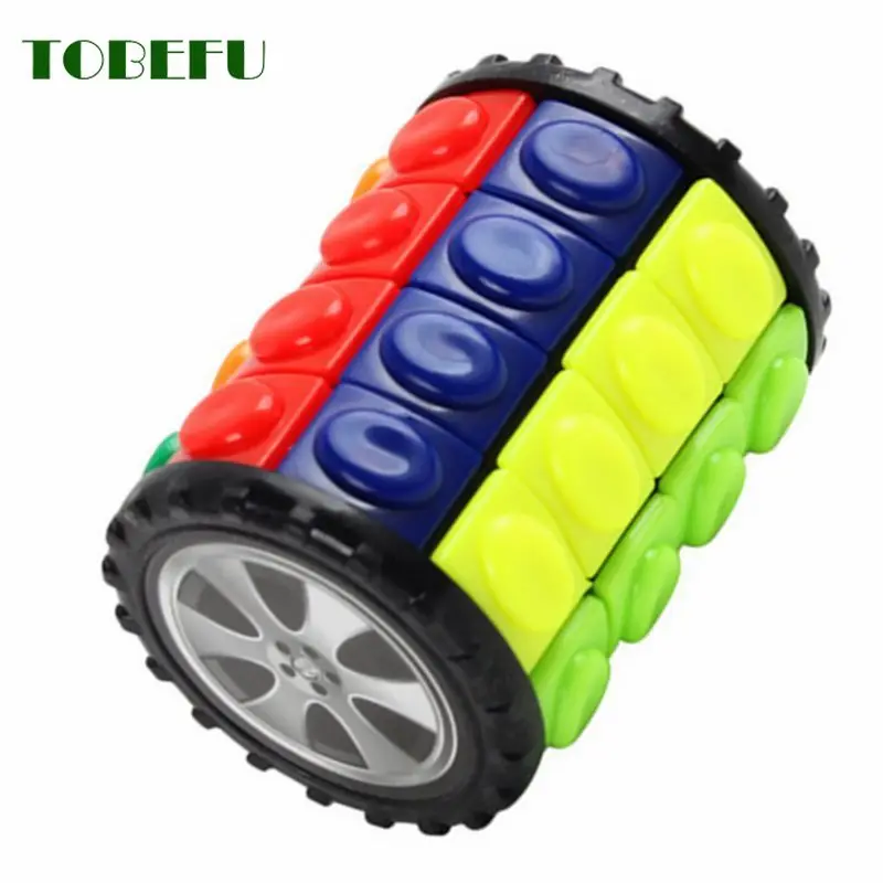 TOBEFU 3D Magic Corn Cube Tower Puzzle Speed Cube Wheel Rotating Game Cubos Cylindrical Toys for Children Educational Gifts 6