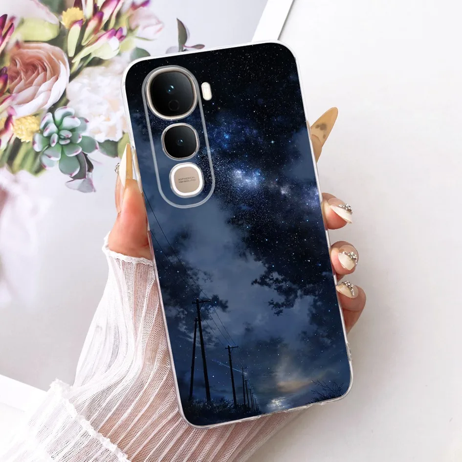 Transparent Silicone Slim Phone Case with Fashionable Floral Design