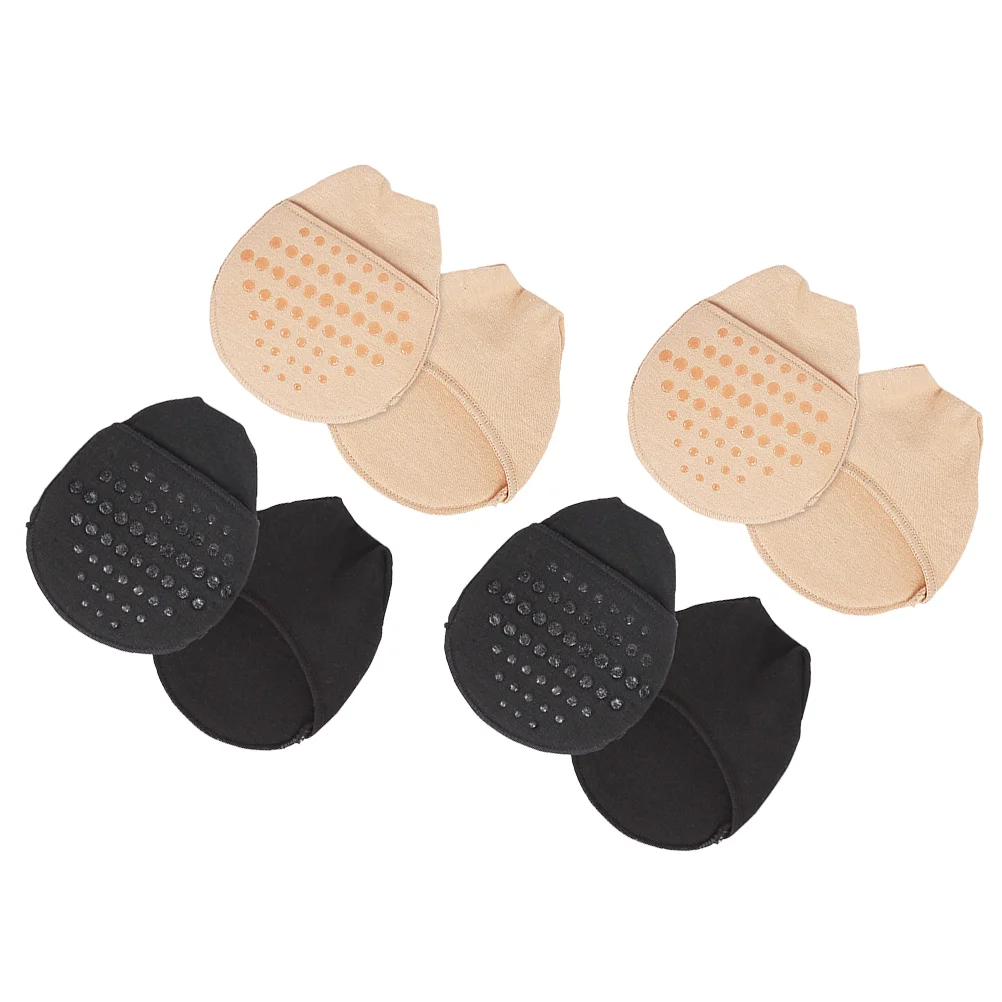 

4 Pairs Forefoot Socks Cushion Pad Breathable Anti-wear Half Sponge Cotton Toe Topper