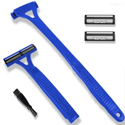 Ultimate Men's Foldable Back Hair Removal Shaver with Long Handle (Blue)