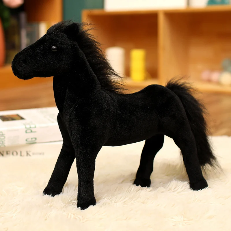 Peluche Cavallo Realistico 32 Cm Bianco: Morbido Compagno Di Giochi Per Bambini - 2