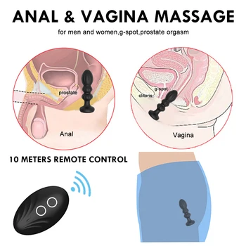 Anal Plug Vibrators For Men Prostate Massager Masturbators Women Vagina Stimulator Dildos Remote Control Male Anus Butt Sex Toys 2