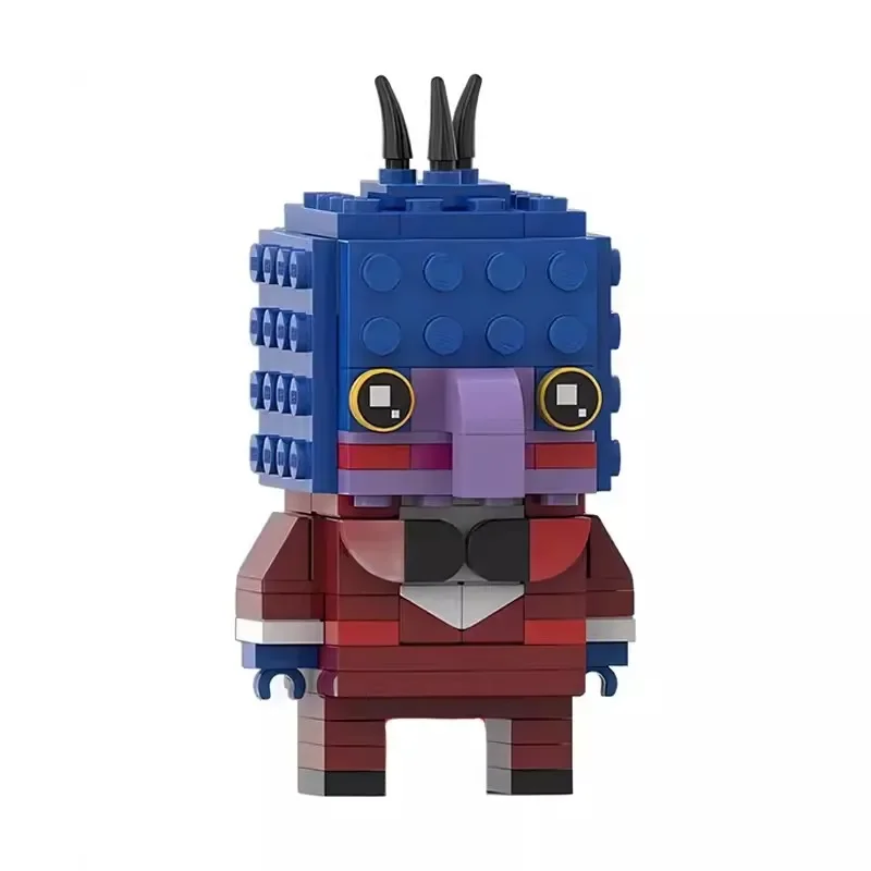 Фото Конструктор Bricklink в комплекте, Аниме Кукла, фигурки животных, лягушка, свинья, Типсы, наборы кирпичей, игрушки для детей, рождественский подарок №4