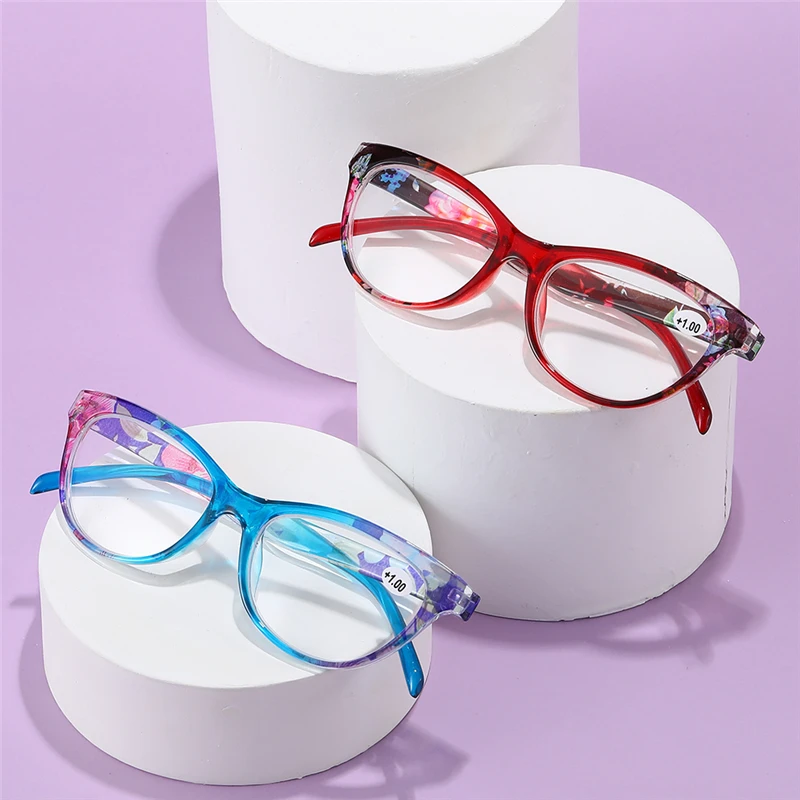 

MOODEW Blue Light Blocking Reading Glasses for Women Cat-eye Frame Anti-Glare Readers with Spring Hinge+1.0+1.5+2.0+2.5+3.0+3.5