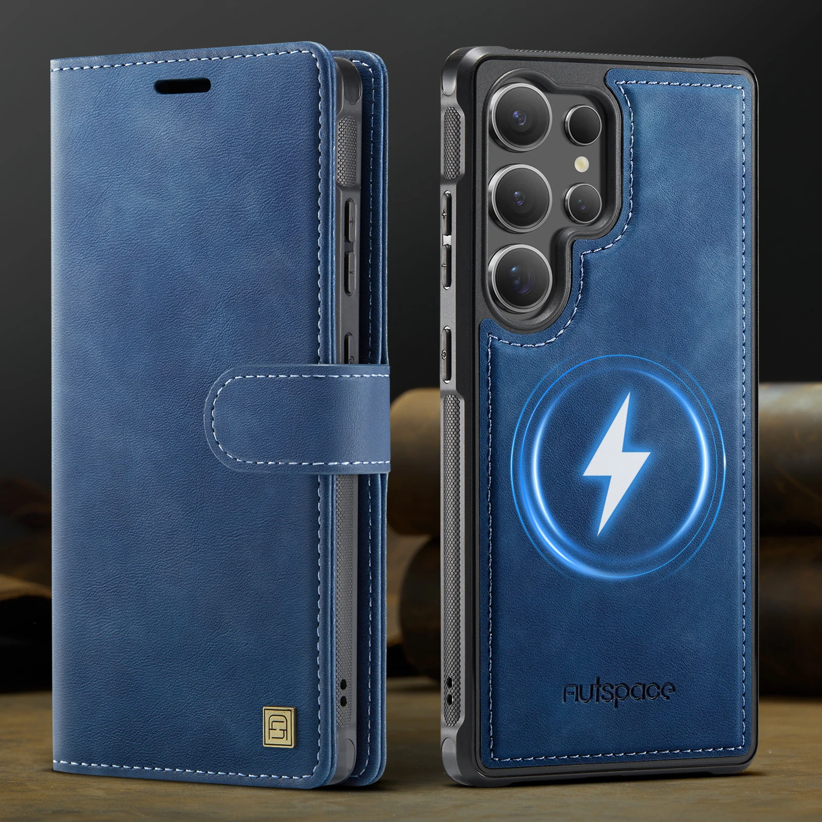 Leather Phone Case 2-in-1 Detachable Wallet Cover With Card Holder For Samsung Galaxy S25 Plus