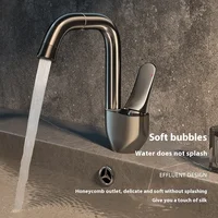 Little Swan ทองแดงเต็มรูปแบบชุบน้ําและกระบวนการวาดภาพ Universal หมุนก๊อกน้ําอ่างล้างหน้าในครัวเรือนก๊อกน้ําห้องน้ํา 4