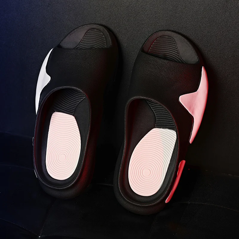 Tofflor för kvinnor och män Halkskydd med tjock sula Mjukt skum Sliders Tofflor för inomhus utomhus_voghion.com