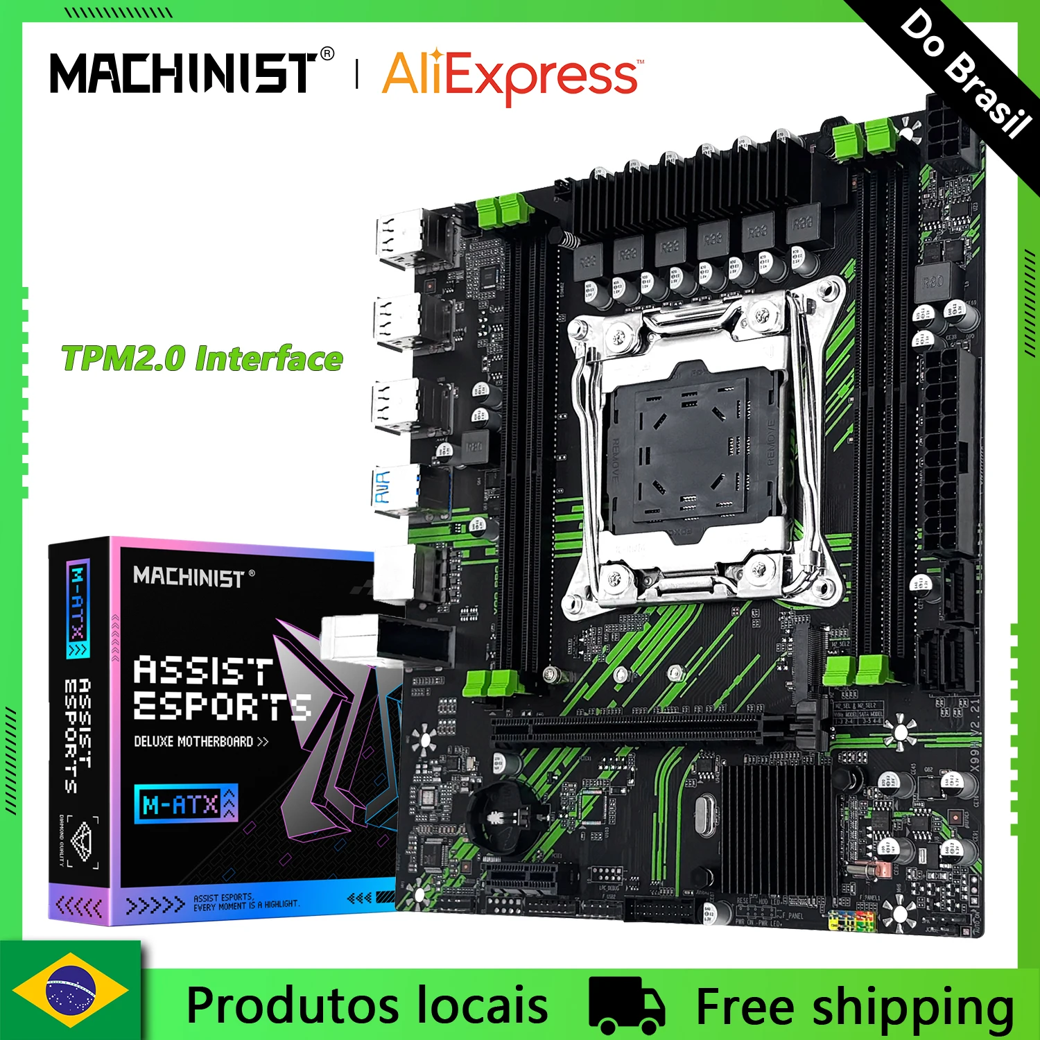 Placa Mãe MACHINIST X99 PR9 | Xeon E5 V3/V4 | DDR4 M.2 NVMe