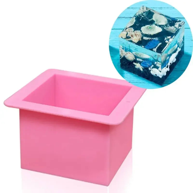 12cm/5" Super Large Cube Square Silicone Mold Resin Casting Jewelry Making Tools