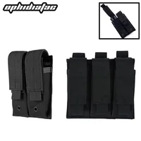 OPHIDIAN 9mm Magazine Pouch Single Double Magazine Pouch Outdoor Molle Open Top Magazine Pouch for Glock M1911 92F Flashlight Ba 1