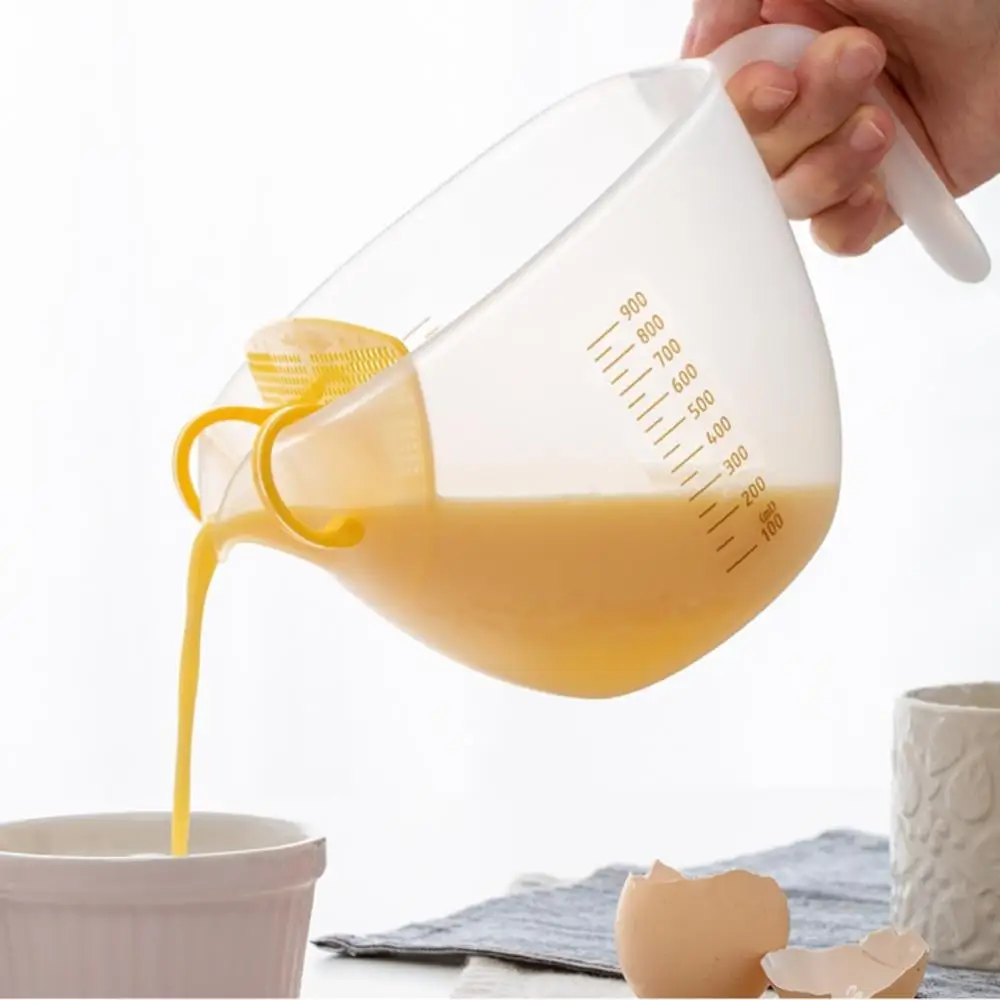 Egg Liquid Measuring Bowl Removable Plastic Froth Filtering Supplies For Household Pastry Cake Bake Kitchen Baking Mixing Cup