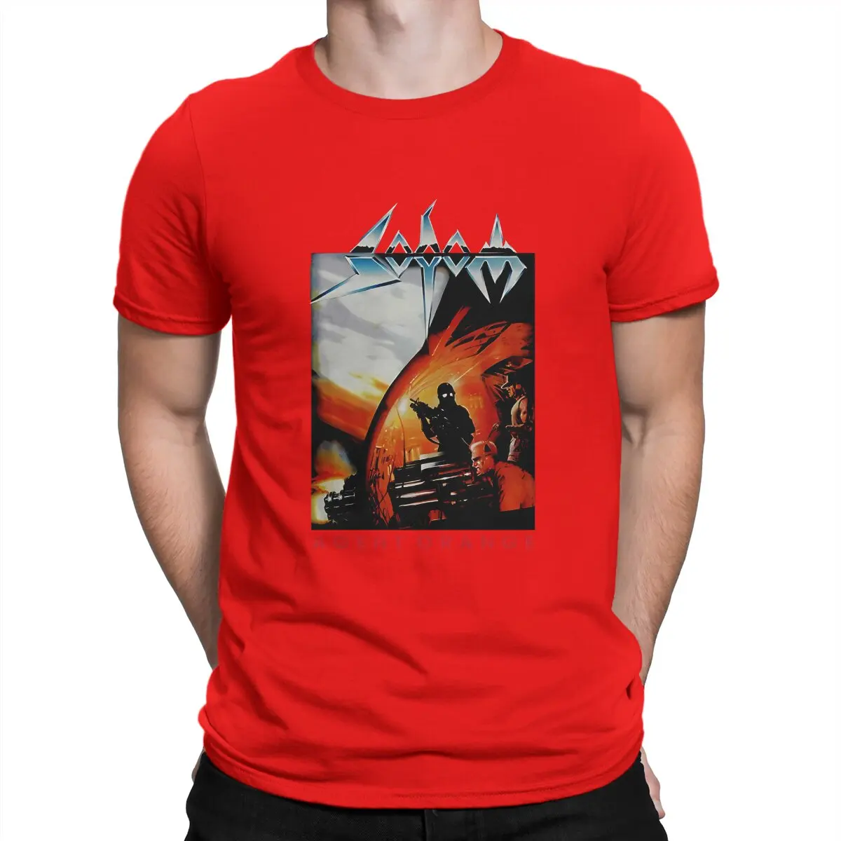 thumbnail image 1 of Camiseta de hombre Sodom, banda Agente Naranja, camiseta de moda, Harajuku, ropa urbana, hipster, 1 of 7