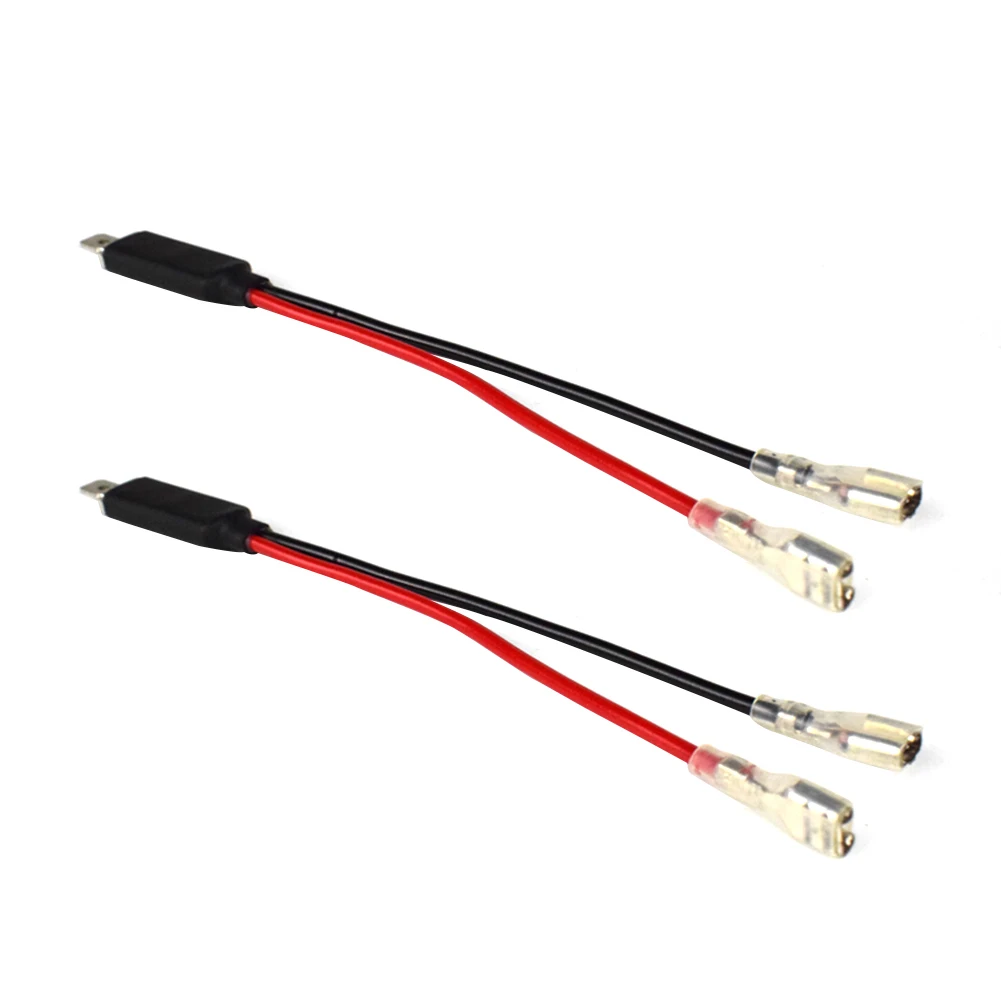 2x H1 LED Headlight Wiring Harness Male Plug Single Diode Converter