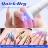 Portable Handheld UV LED Flashlight Nail Lamp 6 LED Beads Quick Dry USB Nail Dryer 18W Machine Nail Gel Dry Nail Art Tool 5