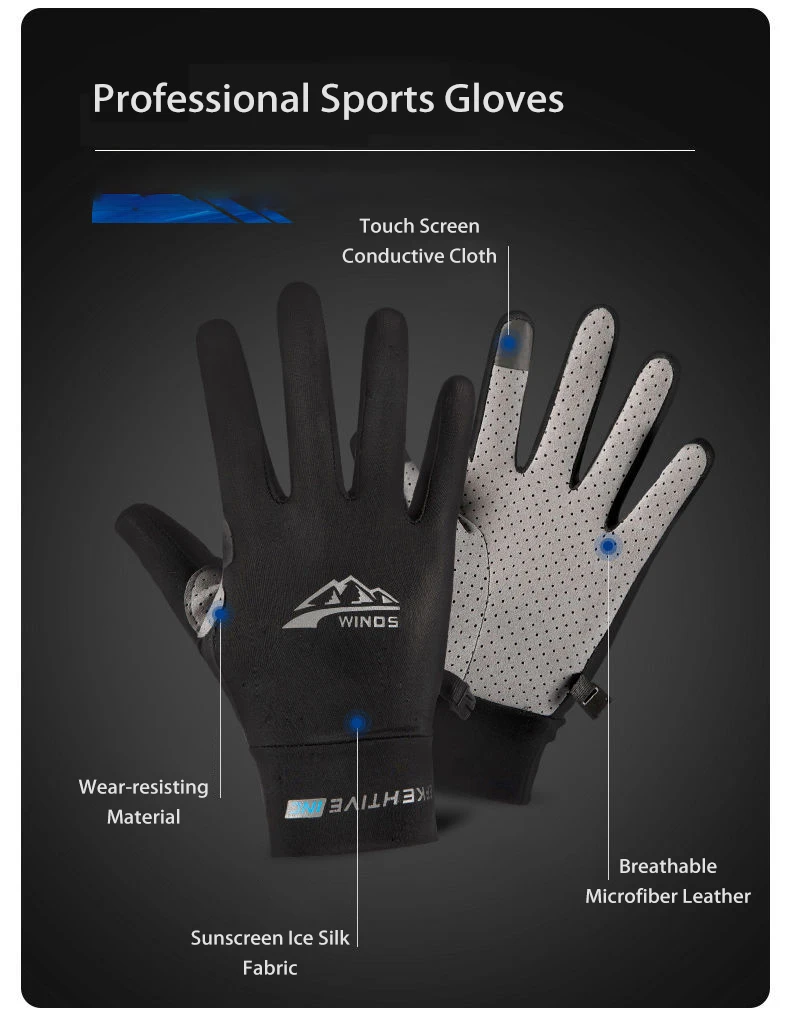 Angelhandschuhe aus Eisseide mit Touchscreen-Funktion, Rutschfeste Fitness-Handschuhe mit UV-Schutz für Männer und Frauen, Elastische Sommerhandschuhe für Radfahren und Motorradfahren – Detail 5