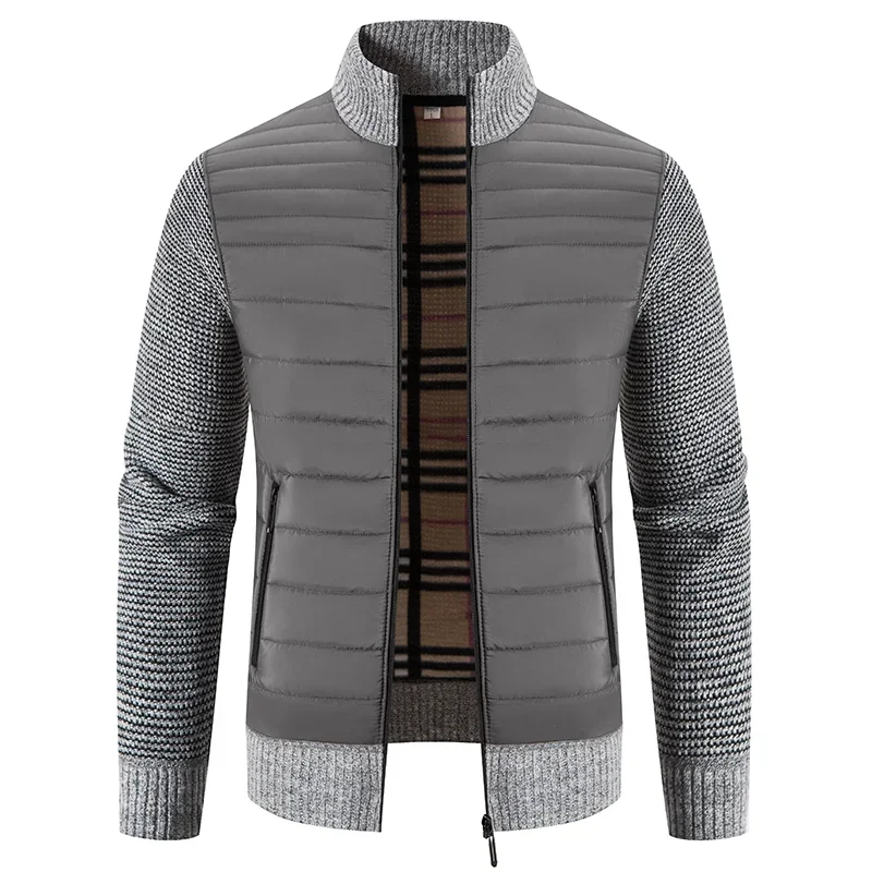Cardigan Da Uomo In Pile Sottile Con Zip Intera: Giacca Casual Coreana, Leggera E Moderna, Colletto Alla Coreana