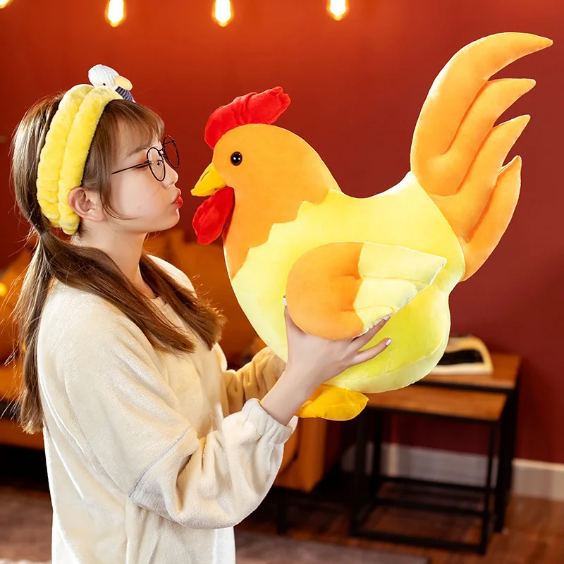 Cuscino Peluche Pulcino 25 Cm - Giocattolo Morbidissimo A Forma Di Pollo, Con Borsetta E Fiocco, Regalo Per Bambini