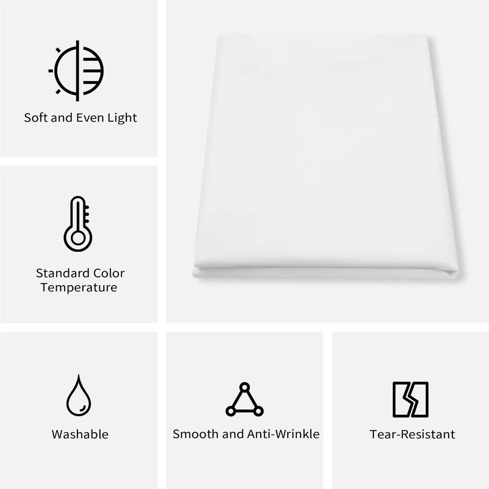 Diffusore In Tessuto Nylon 100x170cm Per Fotografia - Senza Cuciture Per Softbox E Luci - Foto 2