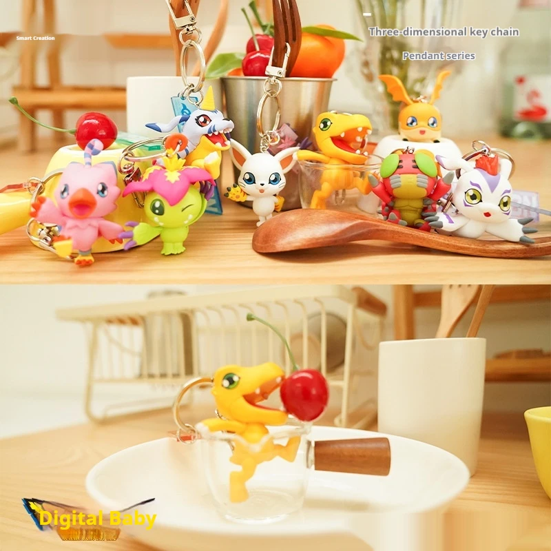 Authentischer Anime-Schlüsselanhänger, Agyu Beast, 3D-Hängeornament, trendiges Spielzeug, Gabumon, Sammleranhänger, Modeschmuck, Accessoires – Detail 7