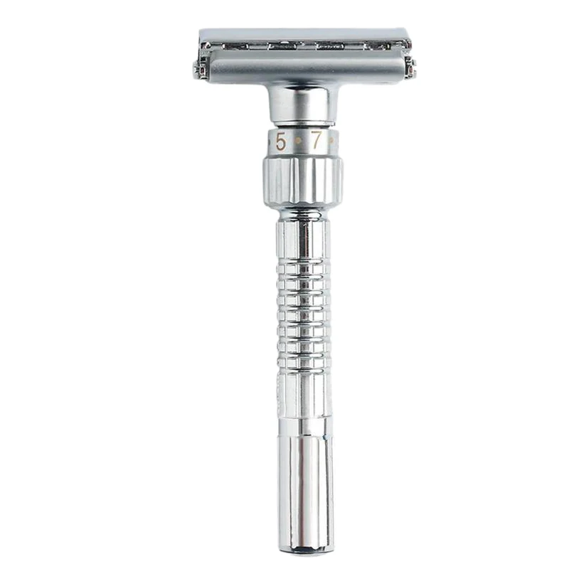 

Classic Handle Razor Double-Edged Butterfly Twisted Opening T-Shaped 9-Speed Radical Adjustment Front Razor Unisex Sent 5 Blade