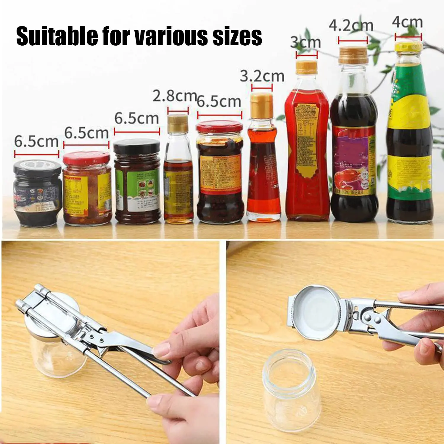 Multifunction Adjustable Can Opener Stainless Steel Manual Jar Bottle  Opener New