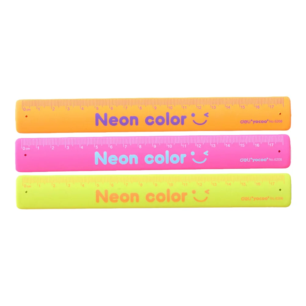 

3Pcs Lovely Cartoon Silicone Clap Bracelets Creative Graduated Scale Ruler Wristbands Patted Bracelets for Children Kids(Random