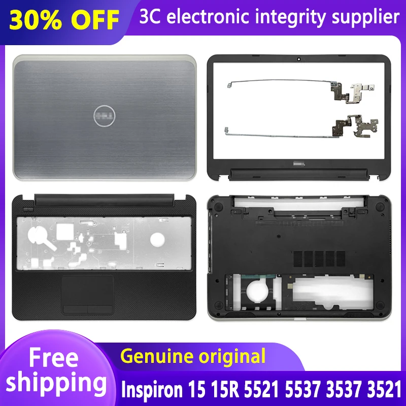 

New Laptop Case For Dell Inspiron 15 15R 5521 5537 3537 3521 LCD Back Cover Front Bezel Hinges Palmrest Bottom Case Top Housing