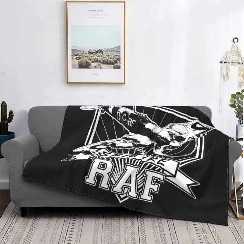 

Spitfire Fighter Blanket Cover Supermarine Spitfire Aircraft Flannel Throw Blanket Home Couch Portable Ultra-Soft Warm Bedspread