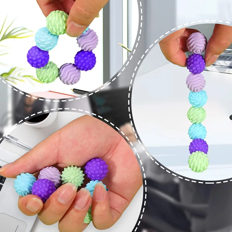 Kid Silicone Magnetic Sensory Balls Fidget Toy Worry Balls Autism Calming Fidgeting Toy Adults Anxiety Relief Stress Sensory