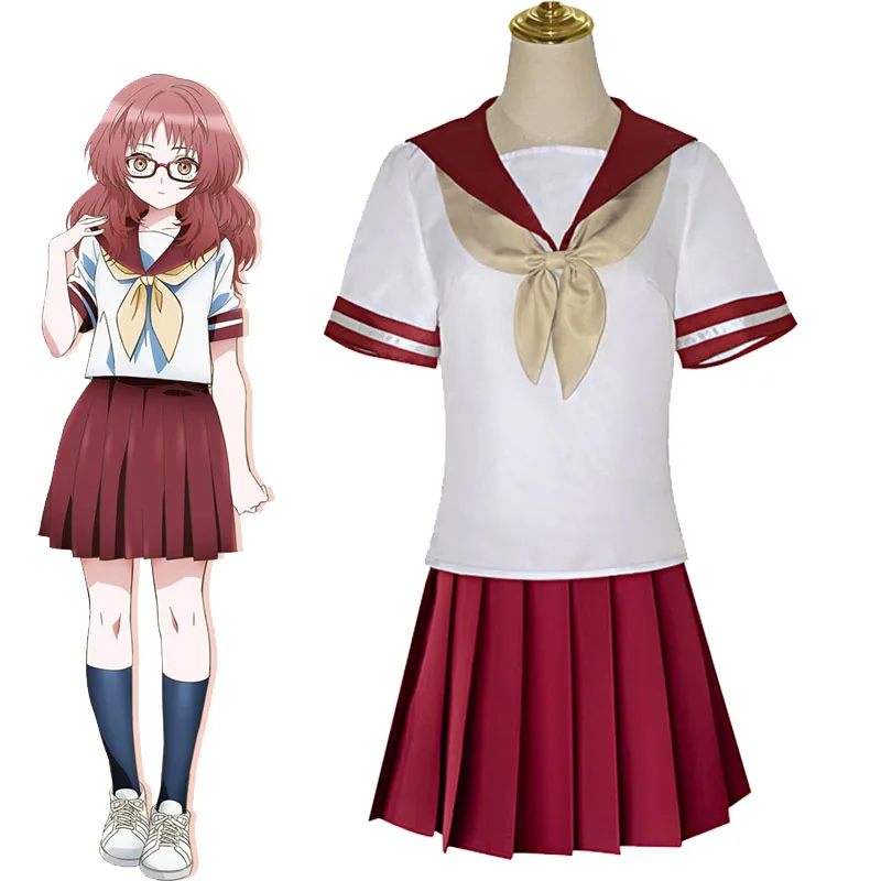 

Anime Sukimega Cosplay Costume The Girl I Like Forgot Her Glasses Heroine Sailor Suit Schoolgirl School Uniform JK Skirts