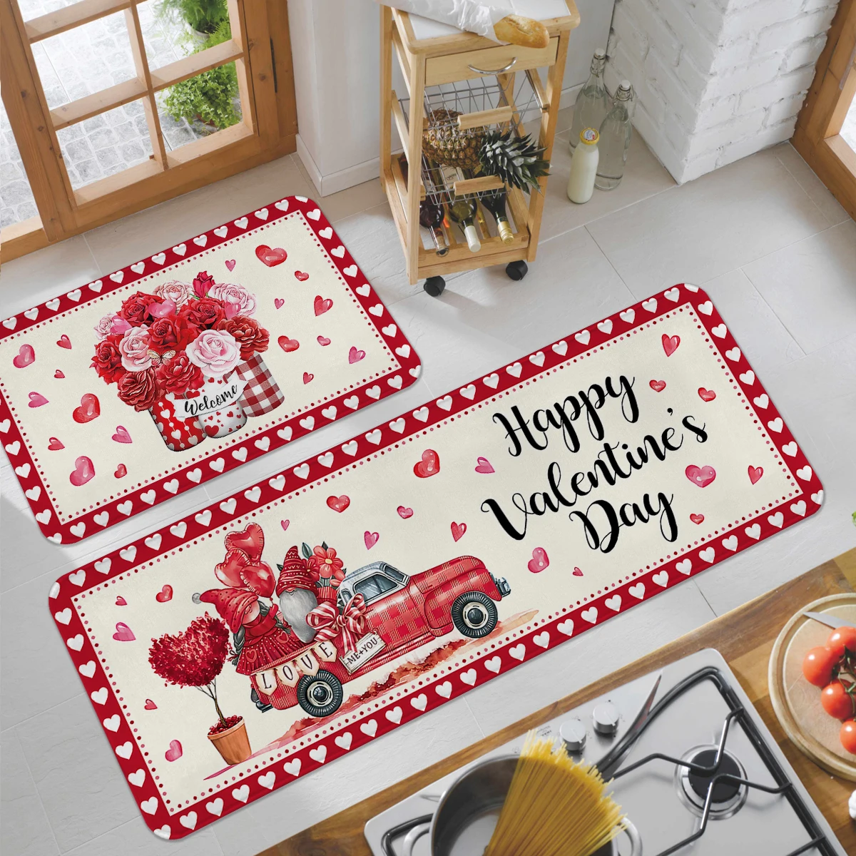 Valentine's Day kitchen carpet, 3