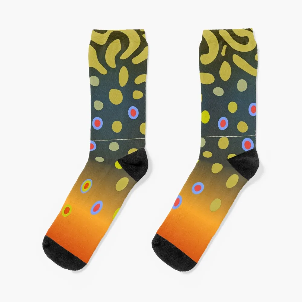 Brook Trout Skin Socks luxe men cotton high quality soccer anti-slip happy Women Socks Men's schubert trout quintet