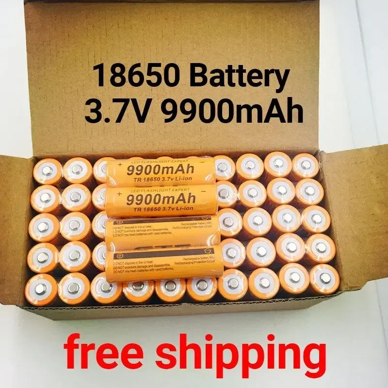 Batteries 26650 3.7V 5000mAh disposées en parallèle, étiquette bleue sur chaque cellule.